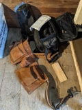 Leather Carpenter's Belt and Panasonic Camcorder with Case & Manual