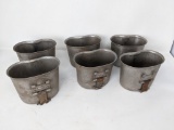 6 WWII Canteen Cups