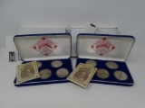 (2) 5-Coin Baseball Cupronickel Proof Sets