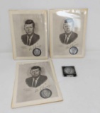 4 Kennedy Pewter Coins
