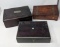 3 Wooden Hinged Boxes