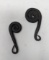 2 Wrought Iron Decorative Spirals