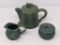 3 Piece Pottery Tea Set with Cricket and Frog Motif