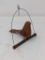 Primitive Style Wood Carved Bird on Perch