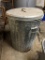 Galvanized Trash Can with Lid