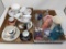 China Tea Cups & Saucers, Vases, Glass Bell, etc