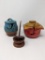 Two Yarn Bowls and Spin Top Thread Winder