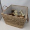 Basket of Spools - Wooden & Plastic