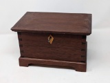 Dove-Tailed Wooden Box with Key