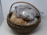 Early Woven Basket with Natural Fibers