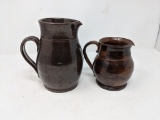 Redware Pitcher and Creamer by Dorothy Long