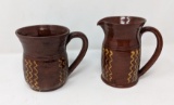 2 Redware Pieces