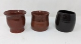 3 Redware Cups