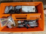 Plastic Caddy with Large Sinkers and Pro Series Vise Clamp