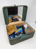 Vintage Suitcase with Contents of Toys and Craft Supplies
