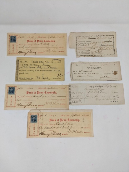 Checks from 1798 and the 1840's