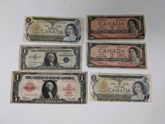 U.S. and Canadian Currency