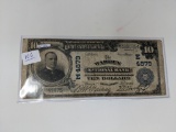 1902 $10 National Note 3rd Charter FR 629 VG