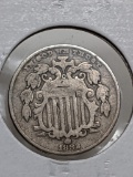 Shield Nickel 1882 VG-F