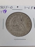 Seated Half 1855 F-VF