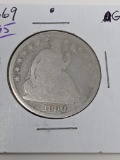 Seated Half 1869 G