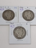 Barber Halves 1905, 06, 07S G