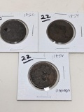 Large Cents- 1854 F, 1852 Dark F and 1854 Damaged