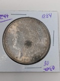 Morgan Dollar 1884 Toned BU