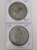 Morgan Dollars 1888O VF, 1888S Cleaned VF