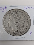 Morgan Dollar 1891CC F