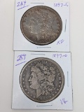 Morgan Dollars 1897O VG, 1897S XF