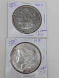 Morgan Dollars 1898 Cleaned AU, 1900O Cleaned AU