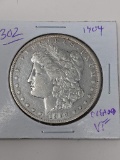 Morgan Dollar 1904 Cleaned VF
