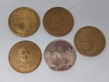 5 Large Bronze Medals