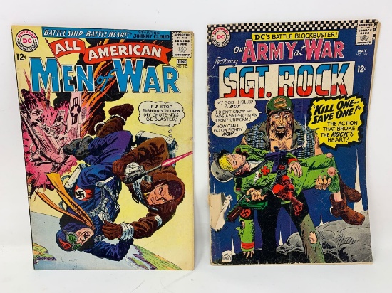 All American Men of War and Our Army at War Silver Age Comic Books