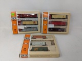 Con-Cor (3) 3-Pack Freight Car Sets