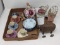Miniature Cups & Saucers, Sheep on Wheels, Metal Doll Chairs, Porcelain Doll, Building, Small Dishes