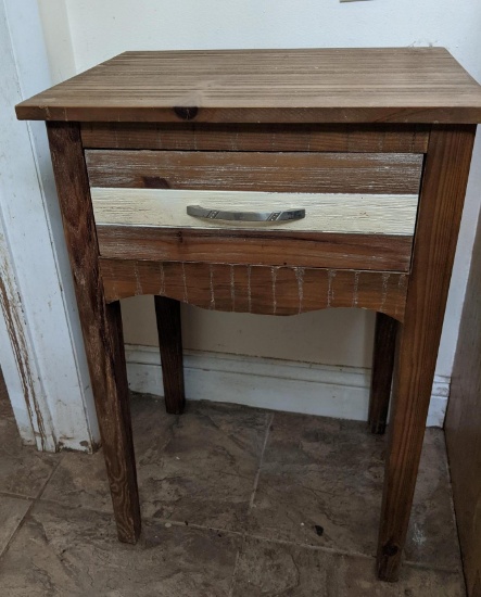 "Rustic" Single Drawer Side Table