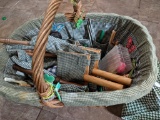 Basket of Weaving Supplies