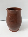 Redware Handleless Creamer, Made by Dorothy Long