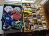 Embroidery Floss in Organizer, Lot of Decorative Trim