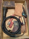 Horn, Straight Razors, Pipes, Leather Cases, Bible