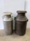 2 Metal Milk Cans