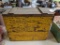 Yellow Painted Wooden Crate with Liner