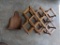 Folding Wooden Wine Rack and Small Wooden Wall Shelf