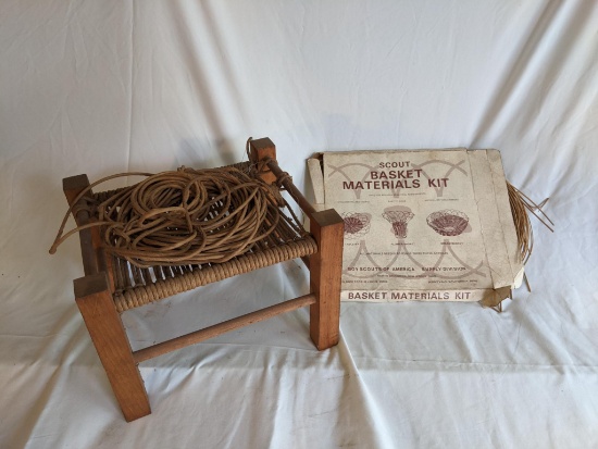 Boy Scouts Projects: Basket Kit and Foot Stool, Incomplete