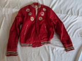 1960's Child's Red Jacket with Baseball Patches