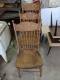 Set of 3 Wooden Spindle Back Chairs