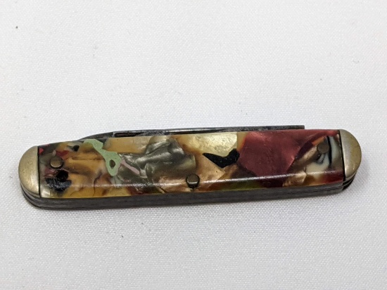 Colorful Celluloid Handled Knife