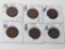 Large Cents (2) 1838 VG, 39 Damaged, 41 VF Pitted, 42 Corroded, 42 G